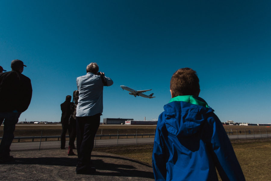 Watching Airplanes in Montreal