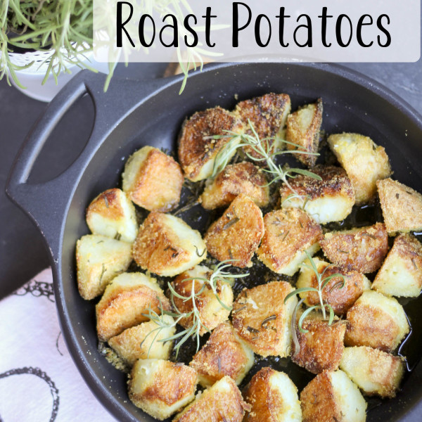 Crisp Rosemary Roast Potatoes from Brown Eggs and Jam Jars