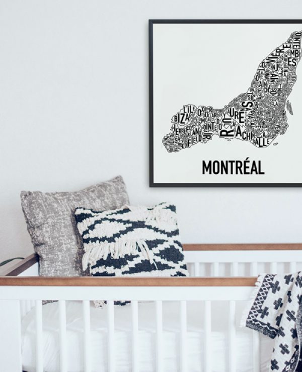 Montreal Neighbourhood Map Poster from Ork Posters
